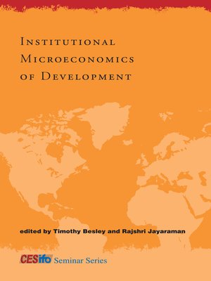cover image of Institutional Microeconomics of Development